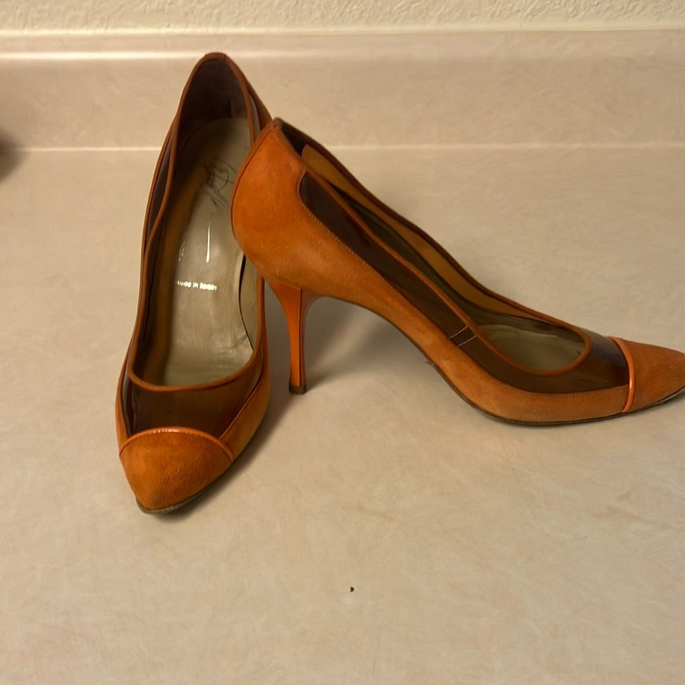 Donald J. Pliner Vibrant Orange Heels